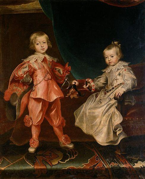 Frans Luycx Portrait of Ferdinand IV with his sister Maria Anna Spain oil painting art